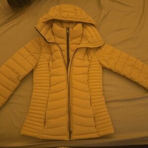 DKNY Women's Mustard Puffer Jacket